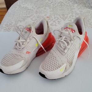 Nike Air Max 270 White and Hot Pink Sneakers